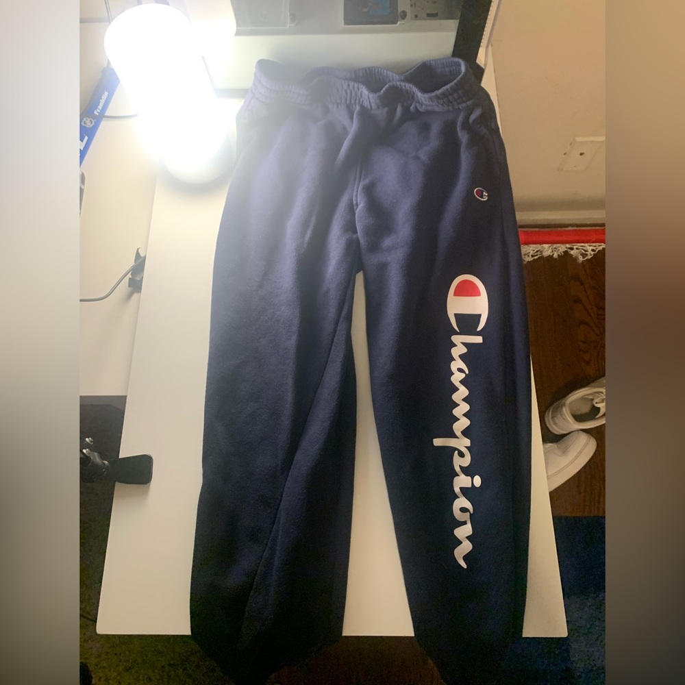 Navy blue champion sweat pants